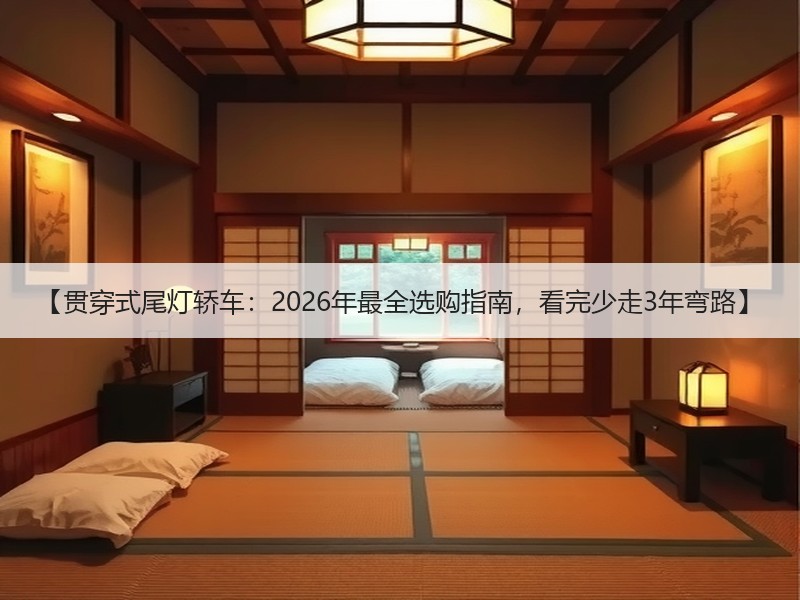 【贯穿式尾灯轿车：2026年最全选购指南，看完少走3年弯路】