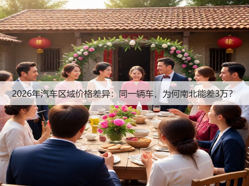 2026年汽车区域价格差异：同一辆车，为何南北能差3万？