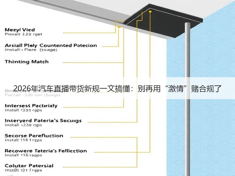 2026年汽车直播带货新规一文搞懂：别再用“激情”赌合规了
