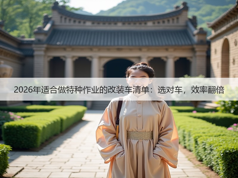 2026年适合做特种作业的改装车清单：选对车，效率翻倍