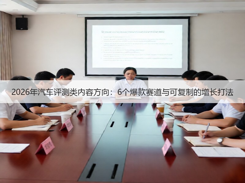 2026年汽车评测类内容方向：6个爆款赛道与可复制的增长打法